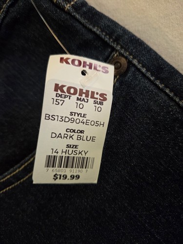 Sonoma Straight 14 Husky 14H Boys Everyday Jeans NWT Dark Stretch Denim - Picture 3 of 15