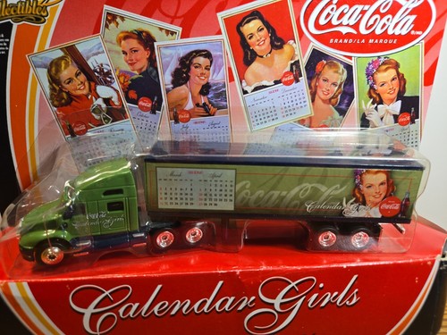 Remorque semi tracteur Coca-Cola Matchbox #3 calendrier fille collection 1947 en boite - Photo 3/6