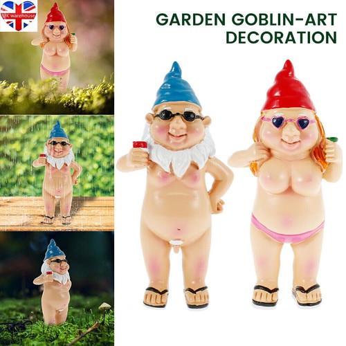 Garden Gnomes Nude Statuary Naughty Statue Gift Nudist Decor Outdoor Ornament - Picture 8 of 16
