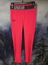 NEW Under Armour Youth Girls Size XL Neon Fluorescent Pink Compression Pants