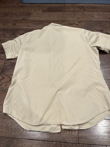 Boy Scouts of America BSA Men's Shirt Tan Patches Short Sleeve X Large 🔥 - Picture 7 of 7