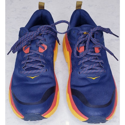 HOKA ONE ONE Challenger ATR 6 Athletic Shoes Sneakers Men's 11D Navy Orange Red - Picture 6 of 13