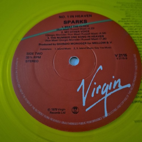 Sparks - No.1 In Heaven - Yellow Vinyl LP Album - EX/VG+ - Free UK Postage  - Bild 8 von 8