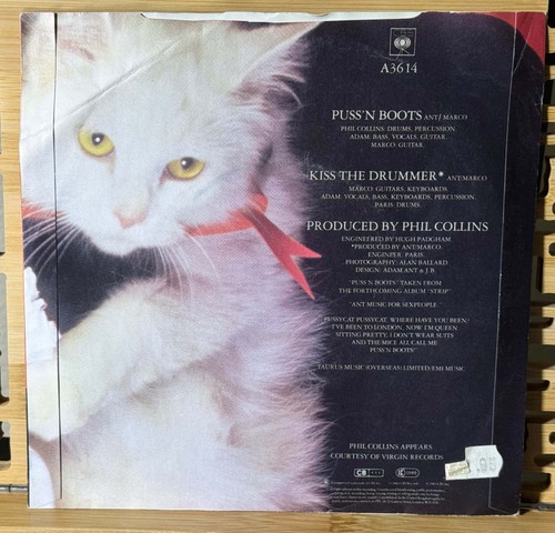 Adam Ant Puss ’n Boots with Phil Collins Vinyl, 7", 45 RPM, Single, Stereo - Picture 2 of 4
