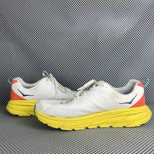 Hoka One One Rincon 3 Running Shoes Mens 10 D White Ligthweight Lace Up - Picture 4 of 16