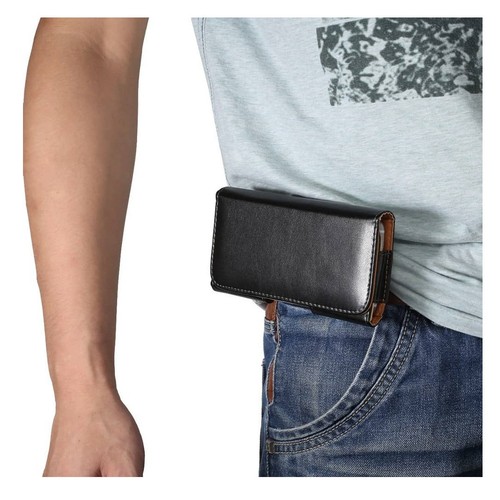 for Smartfren Andromax R2 (2016) Executive Holster Leather Case Belt Clip Rot... - Bild 7 von 9