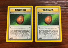"Berry" - 1st Edition Neo Genesis Pokémon TRAINER Card (2 Cards) (99/111)