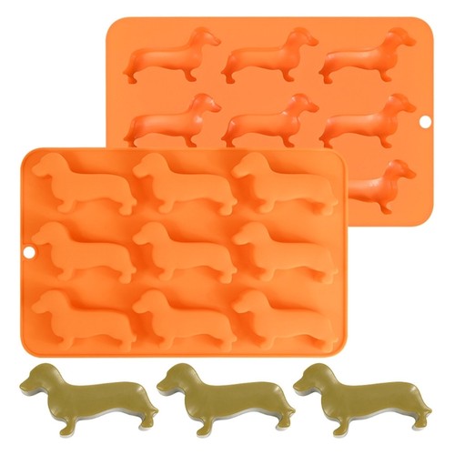 Lovely 9 Cavity Dachshund Shape Chocolates Mould for Delicate Dessert Baking - Picture 3 of 8