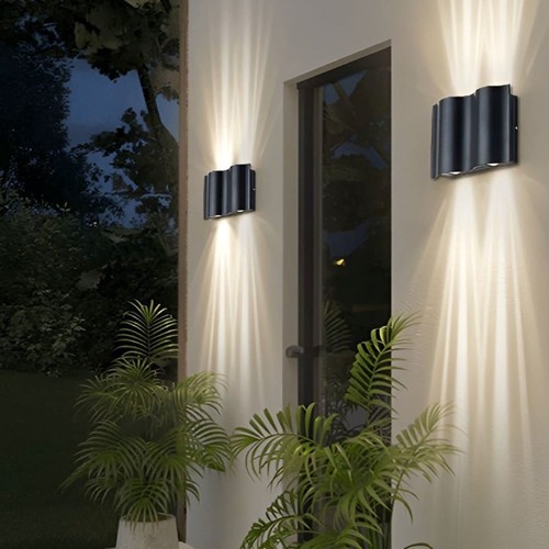 Einzigartige Bogen Design LED Wandleuchte Up and Down Lichter Wandleuchten Wasserdicht Outdoor... - Bild 2 von 4
