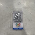 Number 4 Birthday Candle, 2" Tall