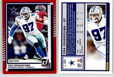 Osa Odighizuwa 2025 Donruss Press Proof Red #253 Cowboys