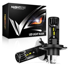 NIGHTEYE 2X H4 LED Headlight Bulbs Kit 20000LM 70W Hi-Lo Beam 6500K Super Bright