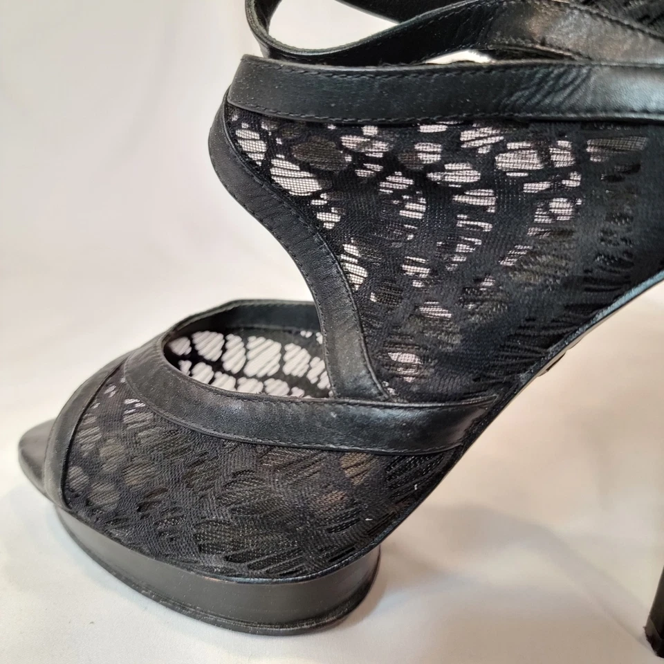 Кружевные и кожаные гладиаторские туфли-лодочки с ремешками Rock and Republic - Изображение 3 из 4