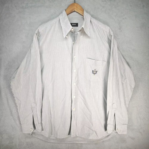 Boss Hemd Herren Shirt Gr. L Mierfarbe Freizeit Tennis Sport 100% Baumwolle Vtg - Bild 2 von 12