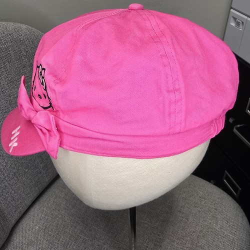 Hello Kitty 2012 HK Hat Beret One Size Pink Cadet Cap Bow Ribbon OSFM Sanrio y2k - Picture 7 of 12