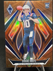 Drake Maye #179 2024 Phoenix Football RC Orange Parallel PATRIOTS