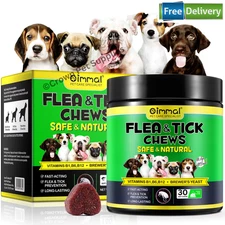 Flea and Tick Natural Prevention for Dogs Chewable, Flea & Tick 30 Chews Dog