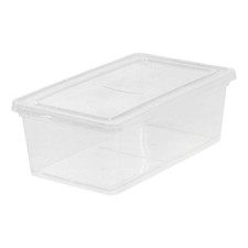 6 Qt. Plastic Storage Bins with Lids, Clear, Stackable Totes, Containers