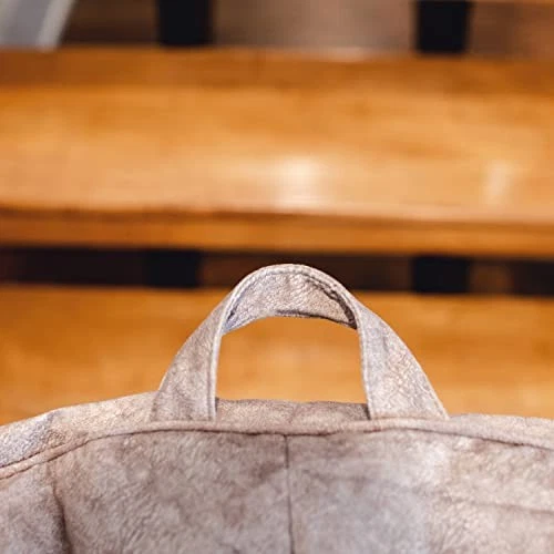  Кресло-мешок Hug Bean, серое, веганская замша, 3 фута  - Изображение 4 из 4