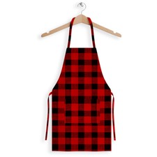 Fabstyles Buffalo Check Cotton Apron Red