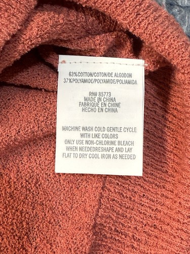 O’Neill Shoreward Sweater Women’s Large Burnt Orange Lightweight Pullover Crew - Picture 3 of 8