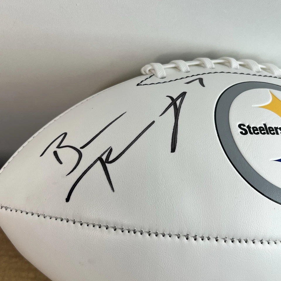 Fútbol americano autografiado firmado por Roethlisberger Hines Ward Jerome Bettis certificado de autenticidad Steelers Foto 4 de 4