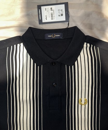Fred Perry Ombré Poloshirt Größe L Nagelneu Mit Etikett