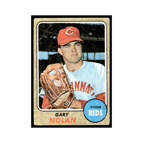 Gary Nolan 1968 Topps (damaged) #196 Cincinnati Reds Baseball Card Poor - Picture 1 of 3