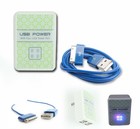 4 USB PORT WALL ADAPTER+10FT CABLE POWER CHARGER DATA BLUE FOR IPHONE IPOD IPAD