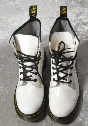 Dr Martens Air Wair White PVC Leather Girls Size 5 UK 1460W - Picture 2 of 19