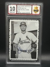 2018 Topps Heritage Yadier Molina Deckle Edge #12 