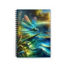 Colorful Dragonfly Spiral Notebook - Ruled Lines, Journal, Eco-Friendly, ... 