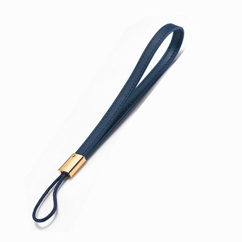 Cartera monedero de cuero de vaca para hombre bolso de muñeca asa correa de cordón - Imagen 17 de 19