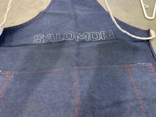 Grembiule da lavoro vintage Salomon Dark Indigo Denim Shop - Foto 2 di 6