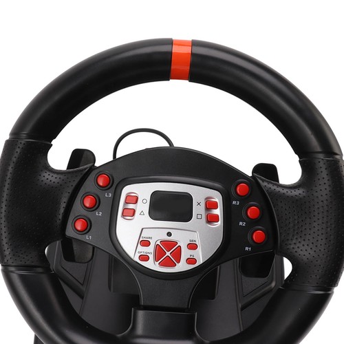 Game Racing Wheels Plug And Play 180 Degree USB PC Steering Wheel With New - Picture 3 of 12