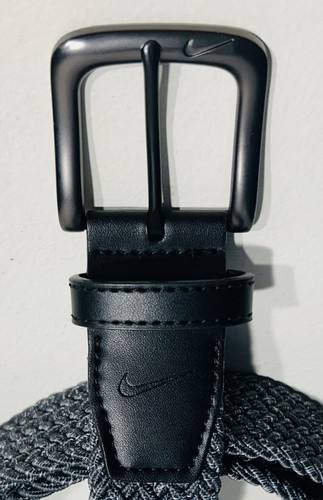 Nike G-Flex Para hombres Grande Azul-Gris Trenza Elastizada Nailon Cinturón de Golf Pistola Hebilla de Metal - Imagen 2 de 3