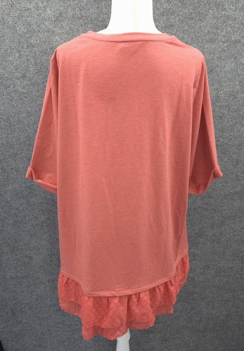 Top túnica Logo Lounge by Lori Goldstein para mujer 2XL manga corta bolsillos naranja - Imagen 3 de 17