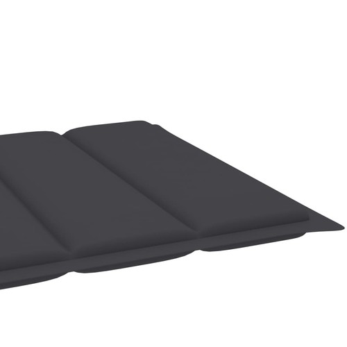 vidaXL Sun Lounger with Anthracite Cushion Solid Teak Wood - Picture 10 of 13