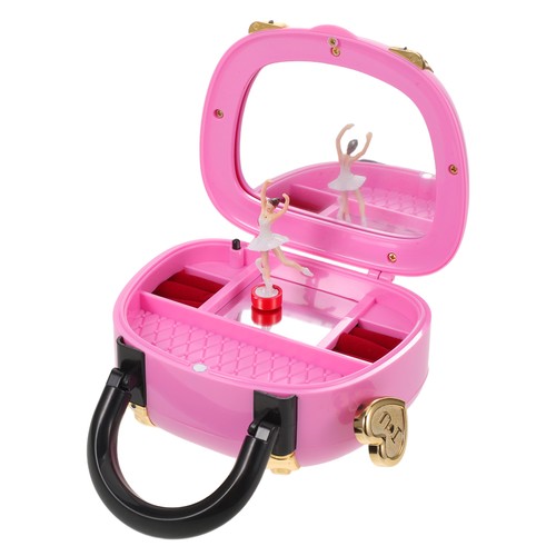 Girls Musical Jewelry Box Handheld Case With Ballet Music And Mirror - Imagen 5 de 12