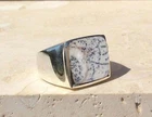 Solid 925 Sterling Silver Natural Dendrite Opal Gemstone Men's Unisex Gift Ring