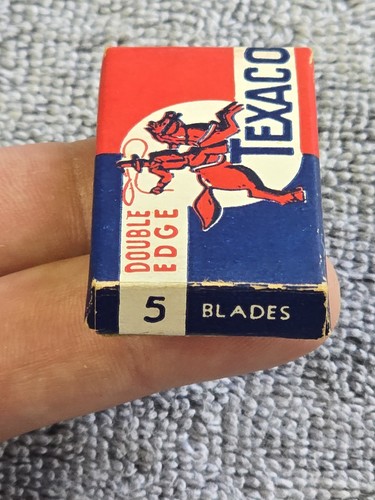 Juego Completo Hojas de Afeitar de Seguridad Texaco De Colección Doble Borde Publicidad Antigua * Ver Fotos - Imagen 4 de 8