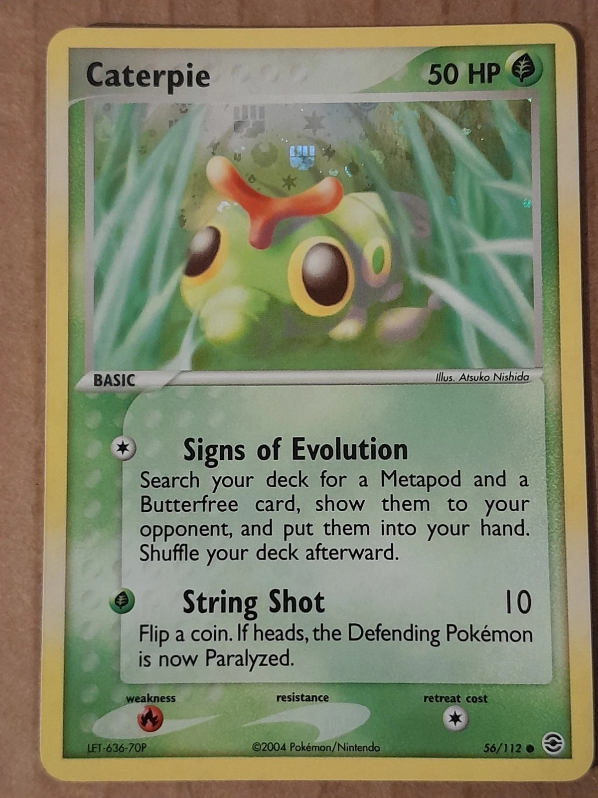 Pokemon Caterpie 56/112 Fire Red Leaf Green Reverse Holo NM-MT See Pictures