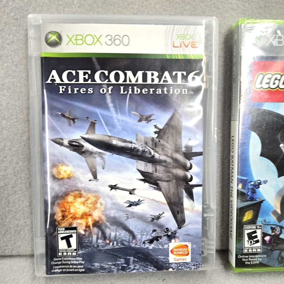 Lote de 3 jogos Xbox 360 LEGO Batman (selado), Batman: Arkham City, Ace Combat 6 - Imagem 3 de 4