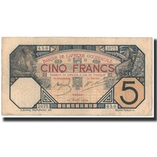 [#592274] Banknote, French West Africa, 5 Francs, 1924-04-10, KM:5Bb, EF(40-45)