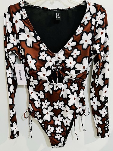 HURLEY Women’s Size S Long Sleeve One-Piece Swimsuit Rashguard - Picture 8 of 12
