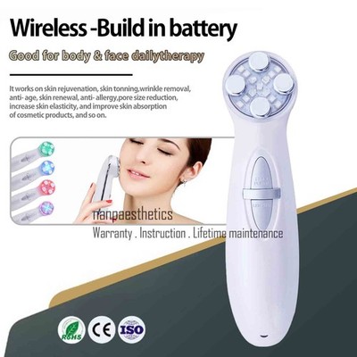 Facial Beauty R-F LED Photon Therapy Face Lifting Anti Wrinkle Massager Device