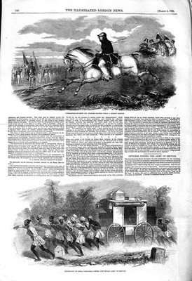 Original alter antiker Druck 1850 Oberbefehlshaber Charles Napier Indien Tr 19.