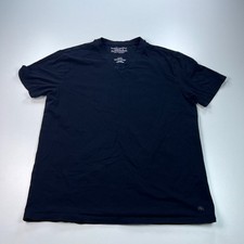 Banana Republic Essential Shirt Mens Large Black V Neck Cotton Stretch Preppy