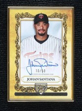 2025 Topps Gilded Collection Gallery of Gold /50 Johan Santana #GOG-JS Auto tw0