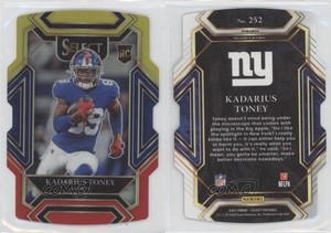 2021 Select Club Level Red & Yellow Prizm Die-Cut Kadarius Toney #252 Rookie RC